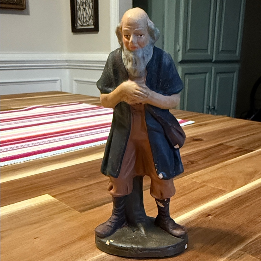 Vintage Figurine with Black and Brown Accents